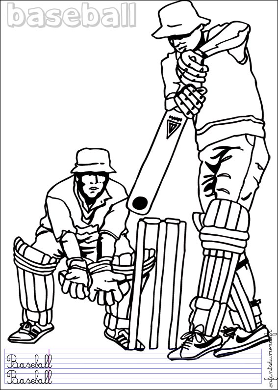coloriage baseball 2